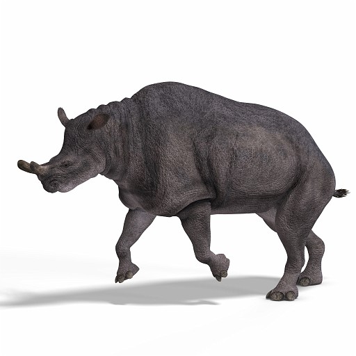 Brontotherium DAZ 03A_0001.jpg - Dinosaur Brontotherium With Clipping Path over white